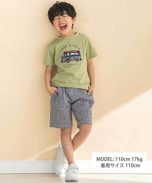 Noeil aime BeBe / ノイユ エーム べべ ショート・ハーフ・半端丈パンツ | チェックタック入りハーフパンツ(80~130cm) | 詳細1