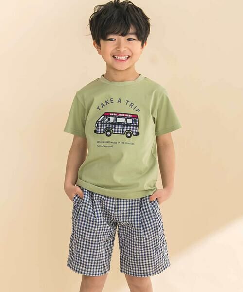 Noeil aime BeBe / ノイユ エーム べべ ショート・ハーフ・半端丈パンツ | チェックタック入りハーフパンツ(80~130cm) | 詳細2