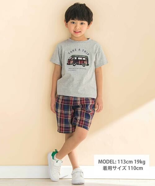 Noeil aime BeBe / ノイユ エーム べべ ショート・ハーフ・半端丈パンツ | チェックタック入りハーフパンツ(80~130cm) | 詳細11