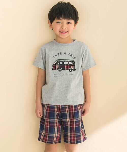 Noeil aime BeBe / ノイユ エーム べべ ショート・ハーフ・半端丈パンツ | チェックタック入りハーフパンツ(80~130cm) | 詳細12