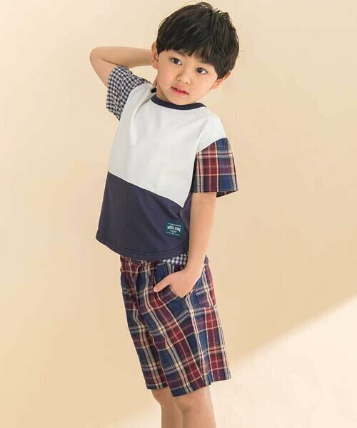 Noeil aime BeBe / ノイユ エーム べべ ショート・ハーフ・半端丈パンツ | チェックタック入りハーフパンツ(80~130cm) | 詳細13