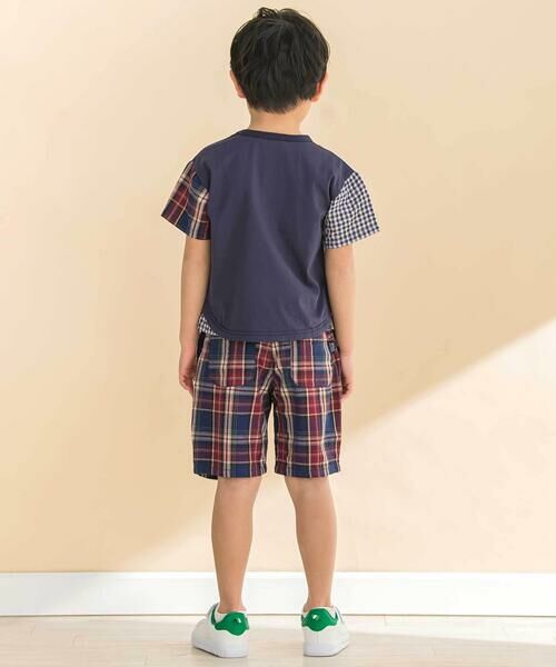 Noeil aime BeBe / ノイユ エーム べべ ショート・ハーフ・半端丈パンツ | チェックタック入りハーフパンツ(80~130cm) | 詳細14