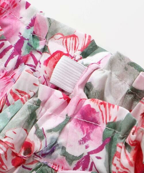 Noeil aime BeBe / ノイユ エーム べべ ミニ・ひざ丈スカート | 【お揃い】花柄チェックポケットフリルキュロット(90~130cm) | 詳細10