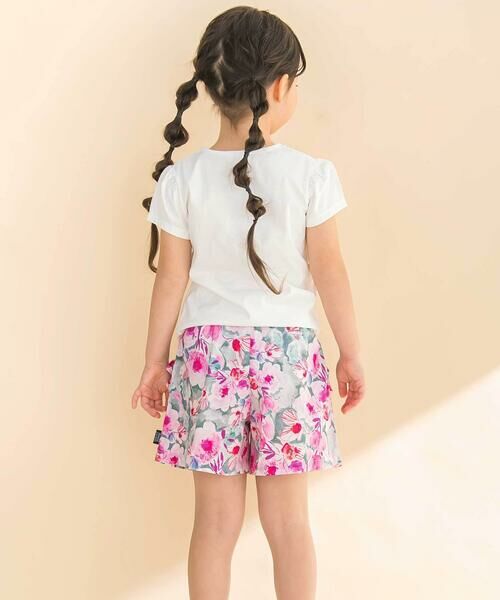 Noeil aime BeBe / ノイユ エーム べべ ミニ・ひざ丈スカート | 【お揃い】花柄チェックポケットフリルキュロット(90~130cm) | 詳細2
