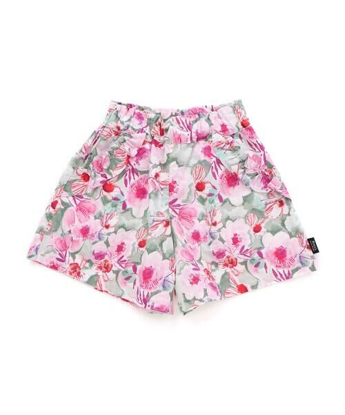 Noeil aime BeBe / ノイユ エーム べべ ミニ・ひざ丈スカート | 【お揃い】花柄チェックポケットフリルキュロット(90~130cm) | 詳細3