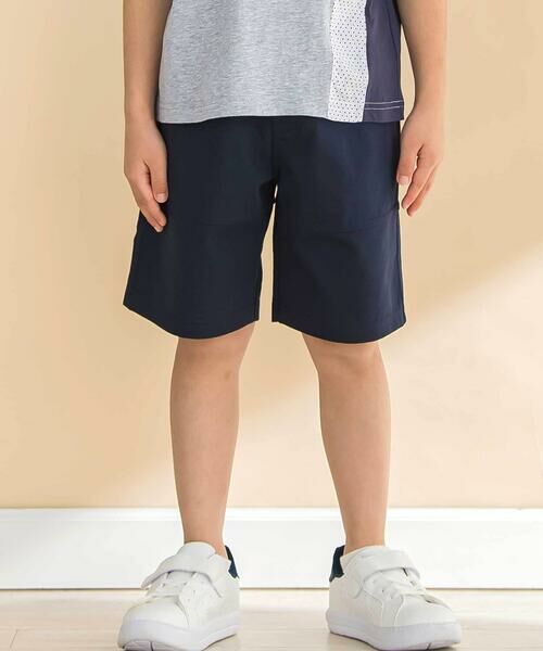 Noeil aime BeBe/ノイユ エーム べべ ストレッチミラノリブショートパンツ(80~130cm) ネイビー 110cm Noeil aime BeBe/ノイユ エーム べべ ストレッチミラノリブショートパンツ(80~130cm) ネイビー 110cm