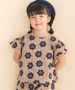 Noeil aime BeBe / ノイユ エーム べべ Tシャツ | 【お揃い】花柄プリント天竺半袖Tシャツ(80~130cm)