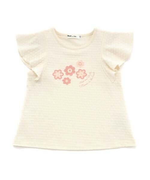 Noeil aime BeBe / ノイユ エーム べべ Tシャツ | フレアスリーブお花プリント半袖Tシャツ(80~130cm) | 詳細3
