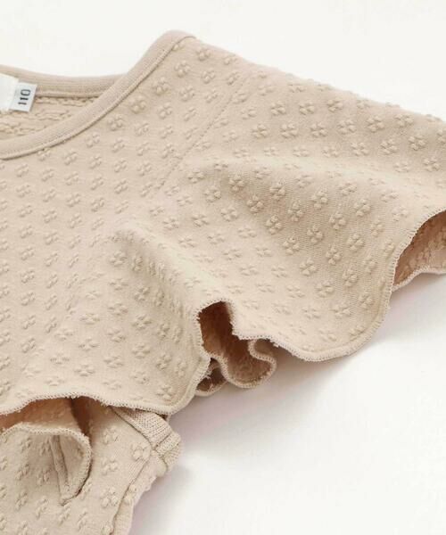 Noeil aime BeBe / ノイユ エーム べべ Tシャツ | フレアスリーブお花プリント半袖Tシャツ(80~130cm) | 詳細12