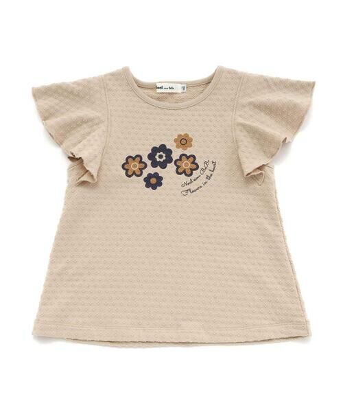 Noeil aime BeBe / ノイユ エーム べべ Tシャツ | フレアスリーブお花プリント半袖Tシャツ(80~130cm) | 詳細9