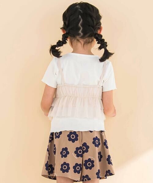 Noeil aime BeBe / ノイユ エーム べべ Tシャツ | チュールキャミソール重ね着フライス半袖Tシャツセット(90~130cm) | 詳細3