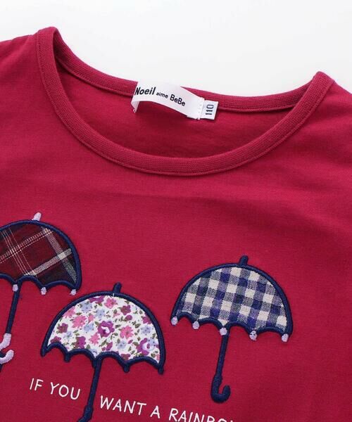 Noeil aime BeBe / ノイユ エーム べべ Tシャツ | 【お揃い】天竺花柄チェックパッチパフスリーブ半袖Tシャツ(80~130cm) | 詳細11