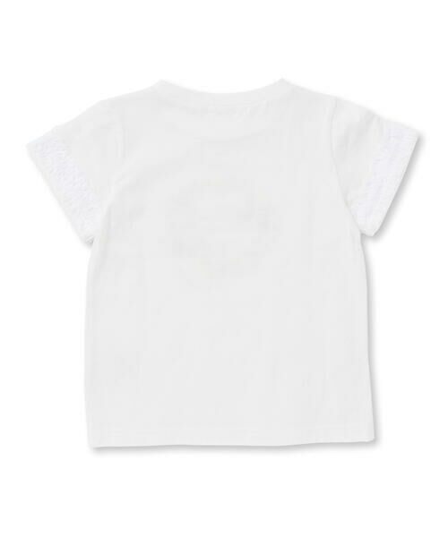 Noeil aime BeBe / ノイユ エーム べべ Tシャツ | 天竺袖フリルリボンプリント半袖Tシャツ(80~130cm) | 詳細4