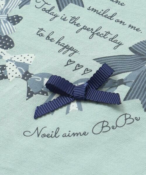 Noeil aime BeBe / ノイユ エーム べべ Tシャツ | 天竺袖フリルリボンプリント半袖Tシャツ(80~130cm) | 詳細12