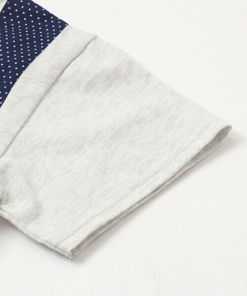 Noeil aime BeBe / ノイユ エーム べべ Tシャツ | 天竺縦配色切り替え半袖Tシャツ(80~130cm) | 詳細9