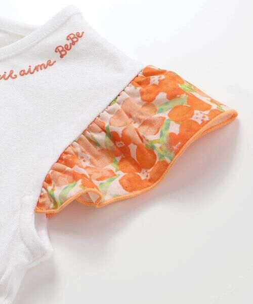 Noeil aime BeBe / ノイユ エーム べべ ミニ丈・ひざ丈ワンピース | 【お揃い】水彩花柄プリント天竺ドッキングワンピース(80~130cm) | 詳細11