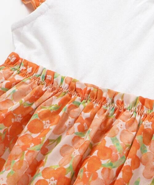 Noeil aime BeBe / ノイユ エーム べべ ミニ丈・ひざ丈ワンピース | 【お揃い】水彩花柄プリント天竺ドッキングワンピース(80~130cm) | 詳細12