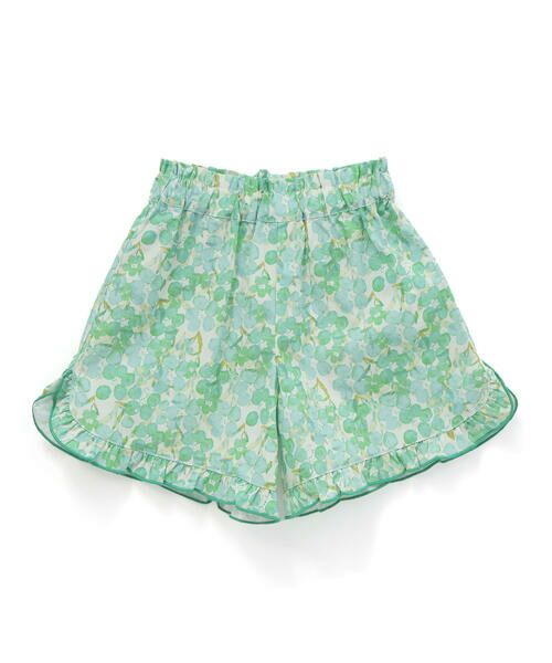 Noeil aime BeBe / ノイユ エーム べべ ショート・ハーフ・半端丈パンツ | 【お揃い】水彩花柄裾フリルショートパンツ(90~130cm) | 詳細3