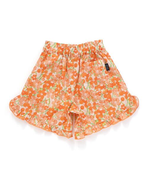 Noeil aime BeBe / ノイユ エーム べべ ショート・ハーフ・半端丈パンツ | 【お揃い】水彩花柄裾フリルショートパンツ(90~130cm) | 詳細10
