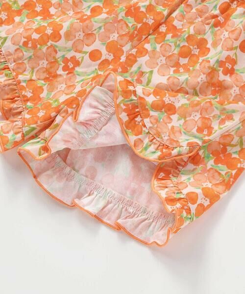 Noeil aime BeBe / ノイユ エーム べべ ショート・ハーフ・半端丈パンツ | 【お揃い】水彩花柄裾フリルショートパンツ(90~130cm) | 詳細14