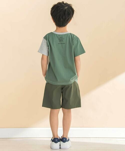 Noeil aime BeBe / ノイユ エーム べべ ショート・ハーフ・半端丈パンツ | ストレッチリップストップ切り替えショートパンツ(90~130cm) | 詳細3