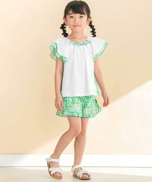 Noeil aime BeBe / ノイユ エーム べべ Tシャツ | 【お揃い】水彩花柄フレアTシャツ(80~130cm) | 詳細2