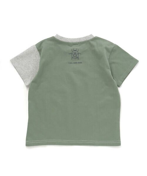 Noeil aime BeBe / ノイユ エーム べべ Tシャツ | 袖配色天竺半袖Tシャツ(80~130cm) | 詳細6