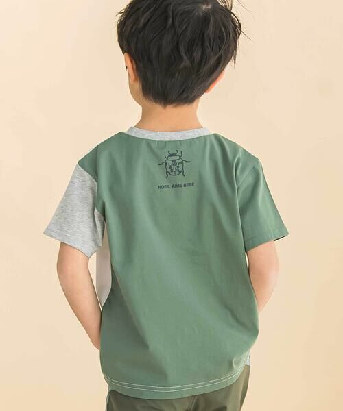 Noeil aime BeBe / ノイユ エーム べべ Tシャツ | 袖配色天竺半袖Tシャツ(80~130cm) | 詳細4