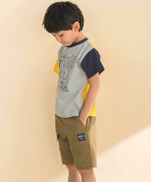 Noeil aime BeBe / ノイユ エーム べべ Tシャツ | 袖配色天竺半袖Tシャツ(80~130cm) | 詳細9