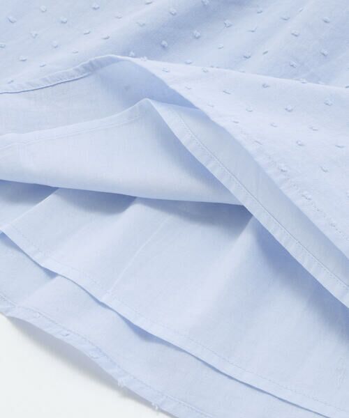 Noeil aime BeBe / ノイユ エーム べべ ミニ丈・ひざ丈ワンピース | 【お揃い】ドットドビーxストレッチフライス肩フリルドッキングワンピース(80~130cm) | 詳細15