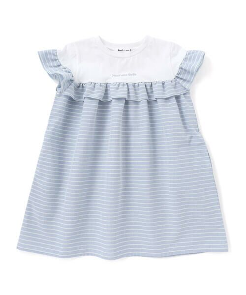 Noeil aime BeBe / ノイユ エーム べべ ミニ丈・ひざ丈ワンピース | 【お揃い】チェック柄ボーダー柄フリル付きワンピース(80~130cm) | 詳細2