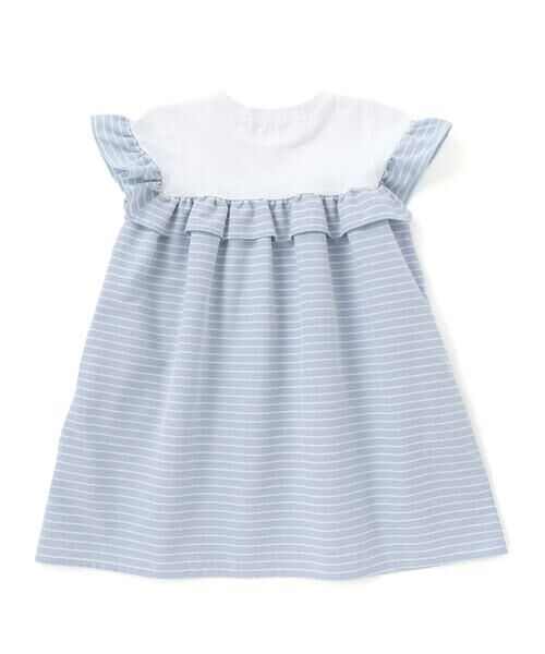 Noeil aime BeBe / ノイユ エーム べべ ミニ丈・ひざ丈ワンピース | 【お揃い】チェック柄ボーダー柄フリル付きワンピース(80~130cm) | 詳細3