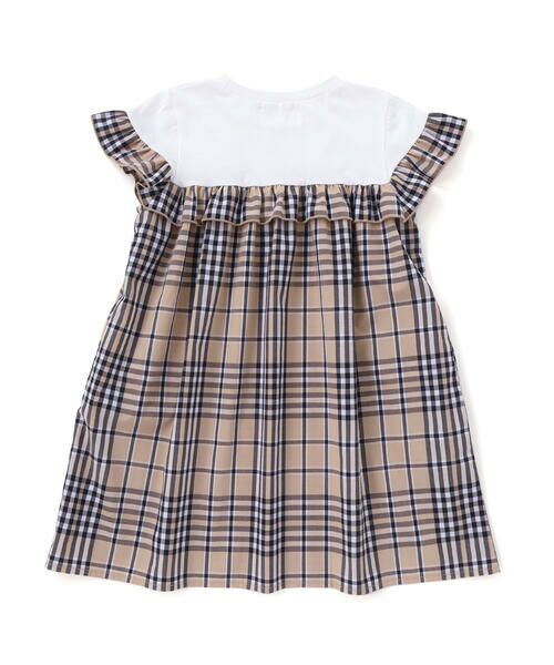 Noeil aime BeBe / ノイユ エーム べべ ミニ丈・ひざ丈ワンピース | 【お揃い】チェック柄ボーダー柄フリル付きワンピース(80~130cm) | 詳細15