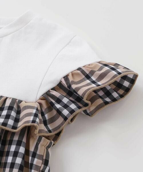 Noeil aime BeBe / ノイユ エーム べべ ミニ丈・ひざ丈ワンピース | 【お揃い】チェック柄ボーダー柄フリル付きワンピース(80~130cm) | 詳細17