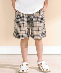 Noeil aime BeBe / ノイユ エーム べべ ショート・ハーフ・半端丈パンツ | 【お揃い】チェック柄ボーダー柄ハーフパンツ(90~130cm)