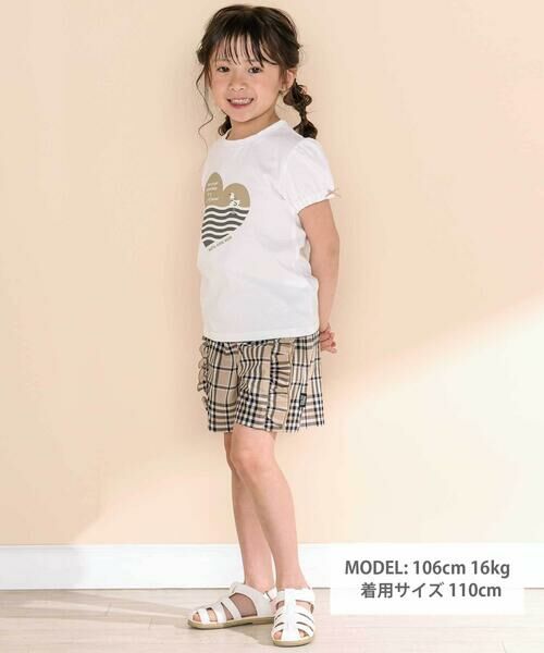 Noeil aime BeBe / ノイユ エーム べべ ショート・ハーフ・半端丈パンツ | 【お揃い】チェック柄ボーダー柄フリル付きショートパンツ(90~130cm) | 詳細15