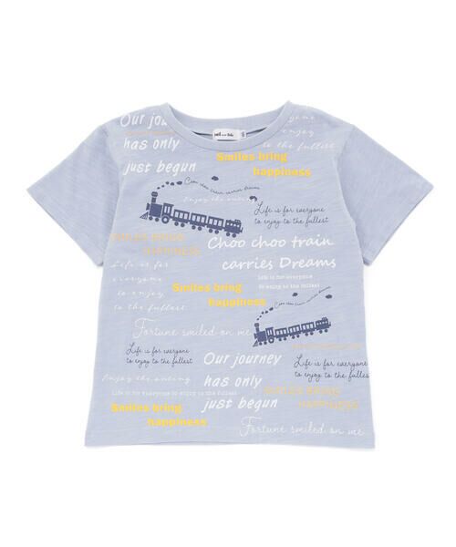 Noeil aime BeBe / ノイユ エーム べべ Tシャツ | スラブ天竺トレインプリント半袖Tシャツ(80~130cm) | 詳細4