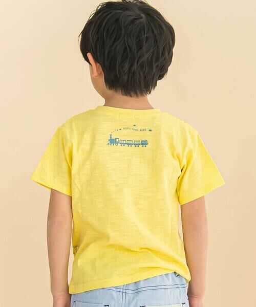 Noeil aime BeBe / ノイユ エーム べべ Tシャツ | スラブ天竺トレインプリント半袖Tシャツ(80~130cm) | 詳細7