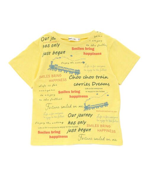 Noeil aime BeBe / ノイユ エーム べべ Tシャツ | スラブ天竺トレインプリント半袖Tシャツ(80~130cm) | 詳細9