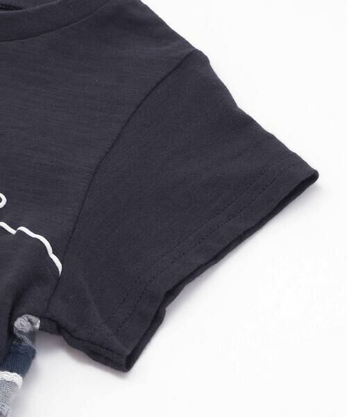 Noeil aime BeBe / ノイユ エーム べべ Tシャツ | 【お揃い】天竺ｘリップルボーダーAライン半袖Tシャツ(80~130cm) | 詳細10