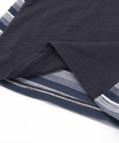 Noeil aime BeBe / ノイユ エーム べべ Tシャツ | 【お揃い】天竺ｘリップルボーダーAライン半袖Tシャツ(80~130cm) | 詳細11