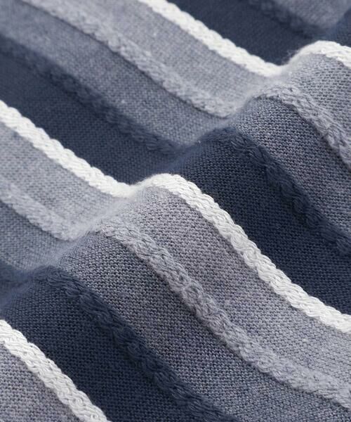 Noeil aime BeBe / ノイユ エーム べべ Tシャツ | 【お揃い】天竺ｘリップルボーダーAライン半袖Tシャツ(80~130cm) | 詳細14