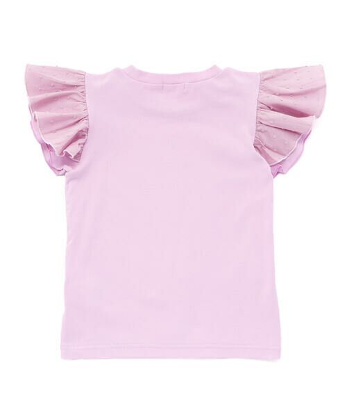 Noeil aime BeBe / ノイユ エーム べべ Tシャツ | 【お揃い】ドットドビーｘストレッチフライス肩フリル半袖Tシャツ(80~130cm) | 詳細1