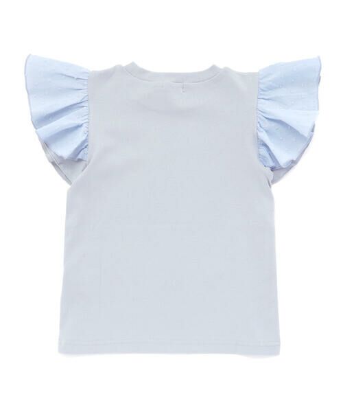 Noeil aime BeBe / ノイユ エーム べべ Tシャツ | 【お揃い】ドットドビーｘストレッチフライス肩フリル半袖Tシャツ(80~130cm) | 詳細7