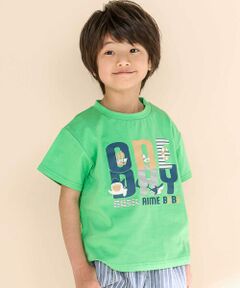 Noeil aime BeBe / ノイユ エーム べべ Tシャツ | 天竺マリンモチーフプリント半袖Tシャツ(80~130cm)