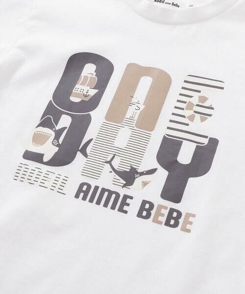 Noeil aime BeBe / ノイユ エーム べべ Tシャツ | 天竺マリンモチーフプリント半袖Tシャツ(80~130cm) | 詳細5