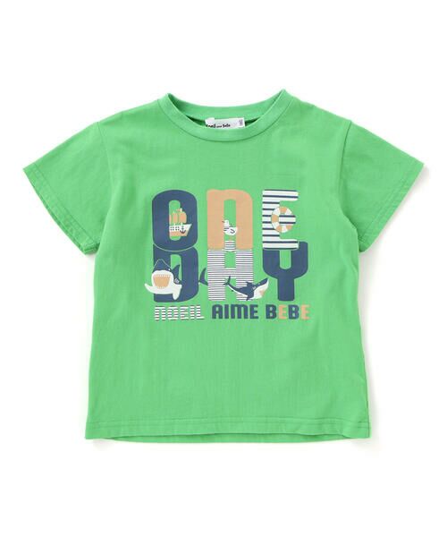 Noeil aime BeBe / ノイユ エーム べべ Tシャツ | 天竺マリンモチーフプリント半袖Tシャツ(80~130cm) | 詳細11