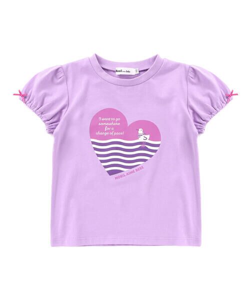 Noeil aime BeBe / ノイユ エーム べべ Tシャツ | 天竺ハートプリント半袖Tシャツ(80~130cm) | 詳細11