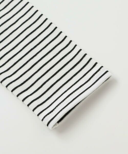 Noeil aime BeBe / ノイユ エーム べべ セットアップ | ツイル肩フリルジャンパースカート＋ボーダー長袖Tシャツセット(90~130cm) | 詳細16