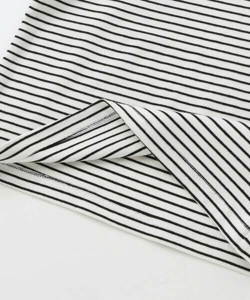 Noeil aime BeBe / ノイユ エーム べべ セットアップ | ツイル肩フリルジャンパースカート＋ボーダー長袖Tシャツセット(90~130cm) | 詳細17